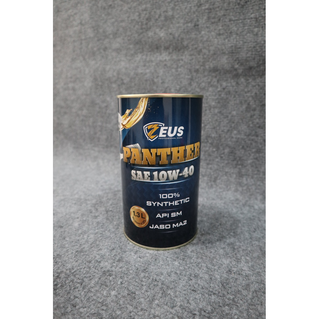 Nhớt Zeus Panther SAE 10W-40 1.3L - Dầu nhớt tổng hợp 100% API SM JASO MA2