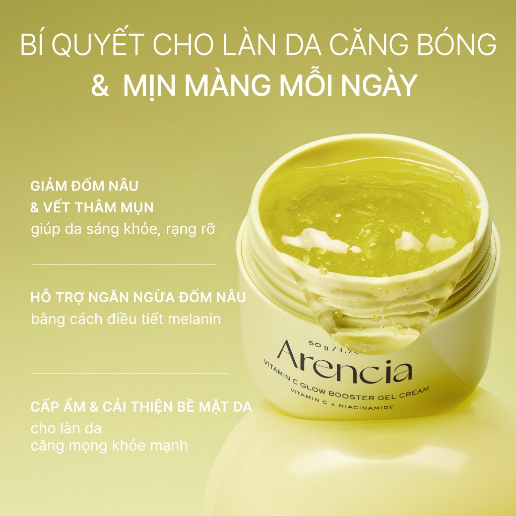 [Arencia] KEM GEL DƯỠNG SÁNG DA VITAMIN C 50g