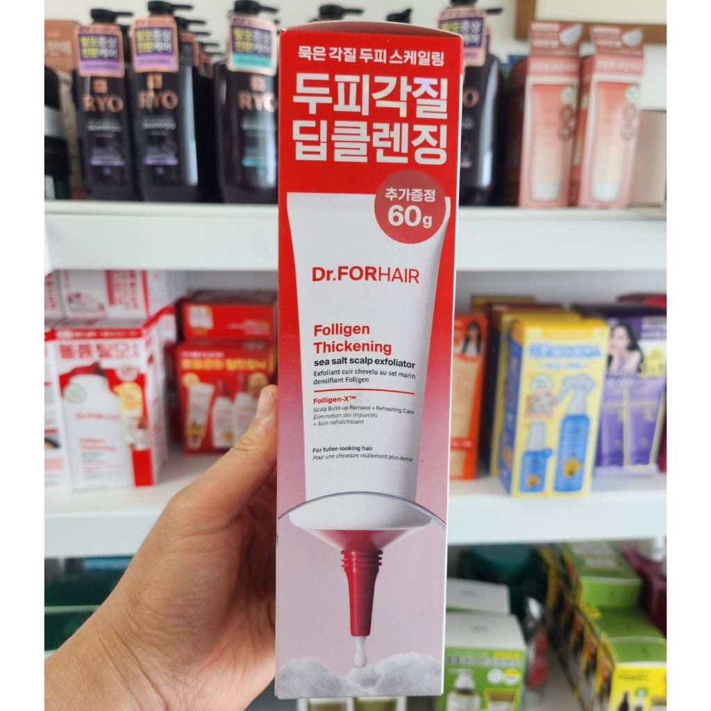 PHIÊN BẢN OLIVE YOUNG: [250g + Dầu gội 50g] Nước tẩy tế bào chết da đầu muối biển Folligen (Chăm sóc da đầu Hàn Quốc, Làm đẹp Hàn Quốc, K-Beauty)