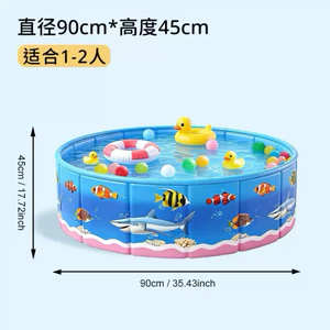 Bể bơi gấp gọn cho bé không cần bơm hơi cao cấp-thiết kế đại dương siêu xinh
