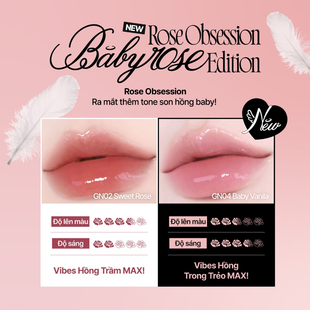 (NEW 6 Colors) fwee Rose Obsession Stay-fit Lip Tint (24 Màu)