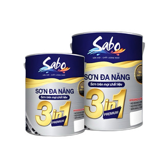 Sơn Dầu Đa Năng Sabo 3in1 Sabo Cho Kẽm Và Mọi Chất Liệu (Lon 1kg)