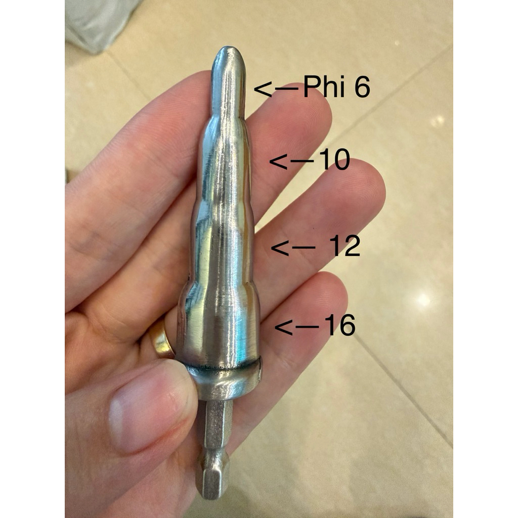 Mũi Nong ống đồng bằng khoan -nong ống 6-10-12- 16 chất liệu inox 304