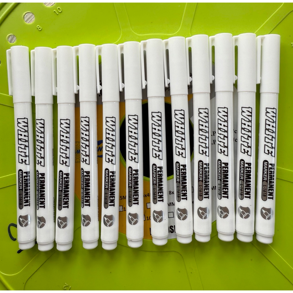 combo 10 cây bút lông dầu màu trắng, khô nhanh, bền màu viết trên mọi chất liệu