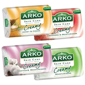 DURU Thổ Nhĩ Kỳ ARKO Kem Xà Phòng Nước Hoa 90g x 6 Thanh Xà Phòng Tắm Dưỡng Ẩm