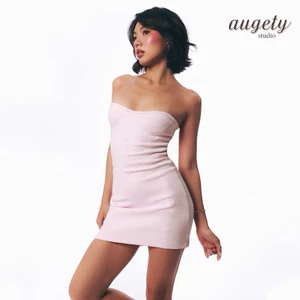 Đầm Cúp Ngực Dáng Ôm Chiết Eo Có Khoá Kéo Vải Cotton Cao Cấp Augety Studio, RIRI BODYCON DRESS