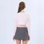 Bộ áo Cardigan mở tối thiểu - 260 g Bộ đồ hai mảnh màu hồng thông minh