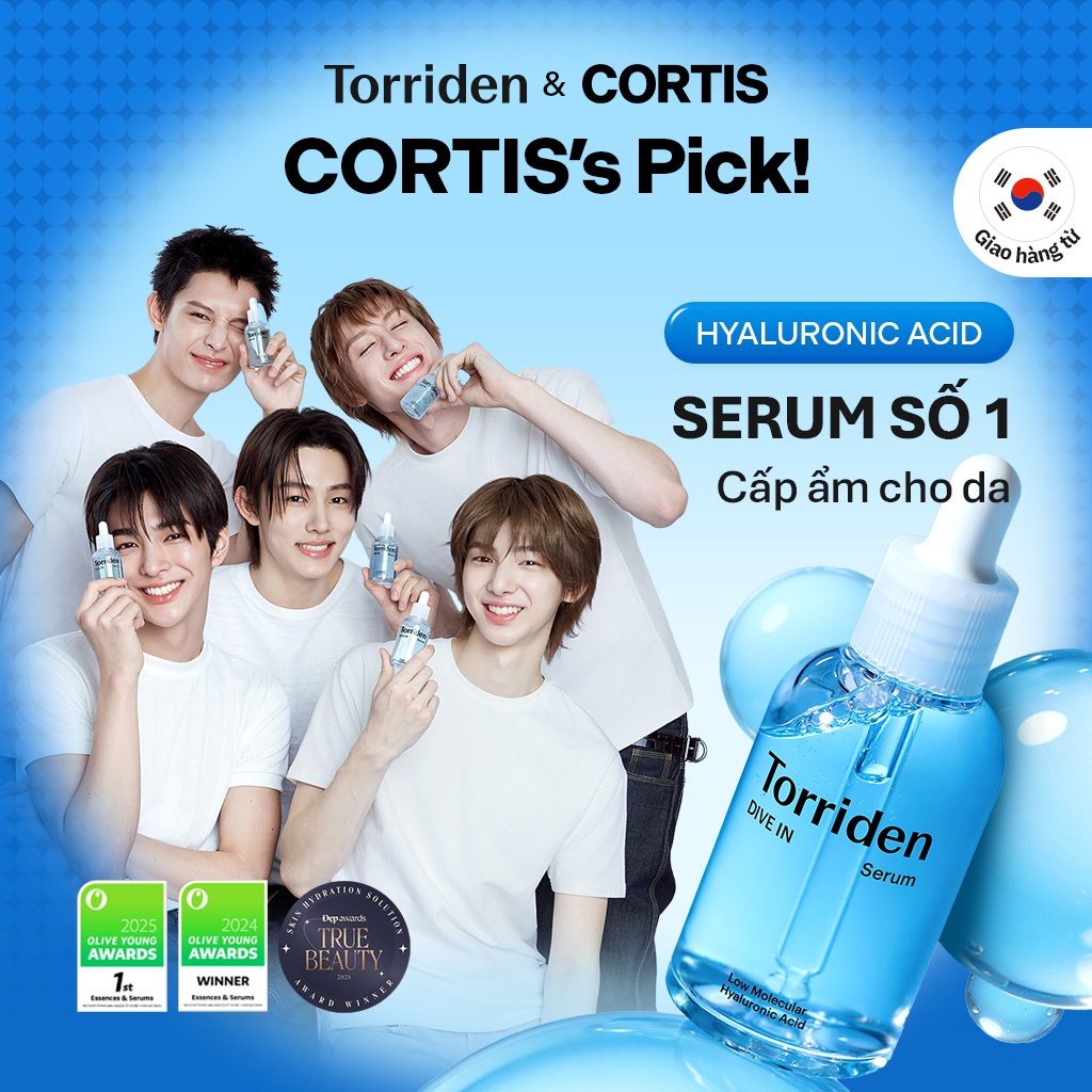 [Torriden Chính hãng] Serum DIVE IN chứa Hyaluronic Acid, 50ml, 50ml+50ml, Serum