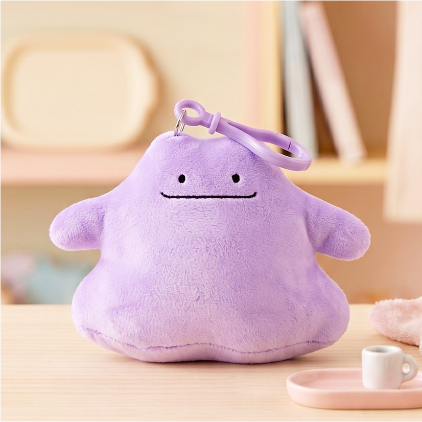 [POKEMON] Túi búp bê Mini Ditto quyến rũ 12cm (yum yum / slurp / hạnh phúc / cười)