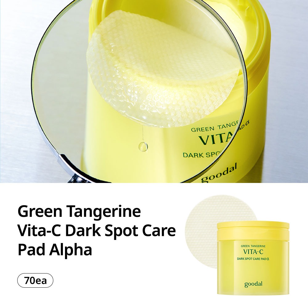 [GOODAL]⭐ TONER PAD GREEN TANGERINE VITA-C DARK SPOT PAD ALPHA_ 70ea