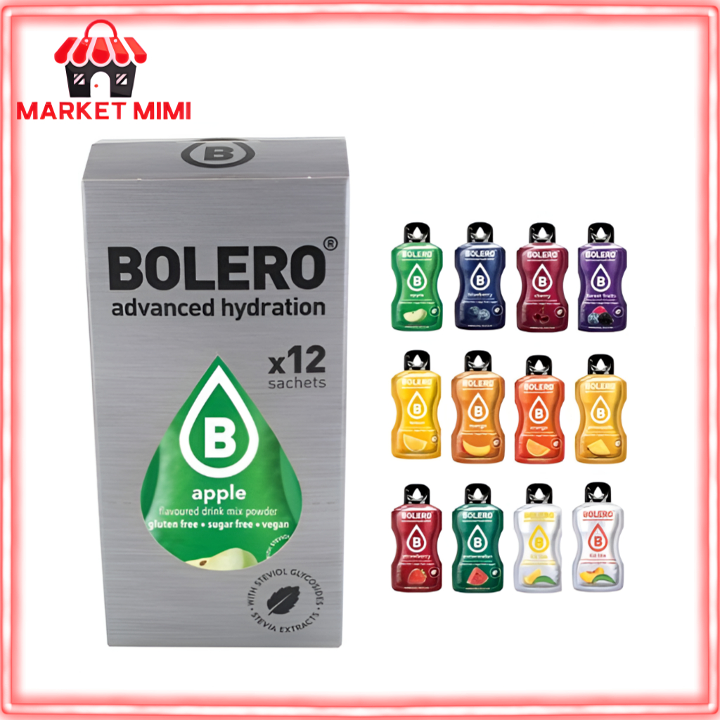 Hỗn hợp trái cây không đường Bolero 2kcal | 12 Hương Vị | Tăng cường nước Zero Sugar | Bột dưỡng ẩm ít calo | Nước giải khát trái cây làm mới | Thân thiện với Keto | #Bolero #SugarFree