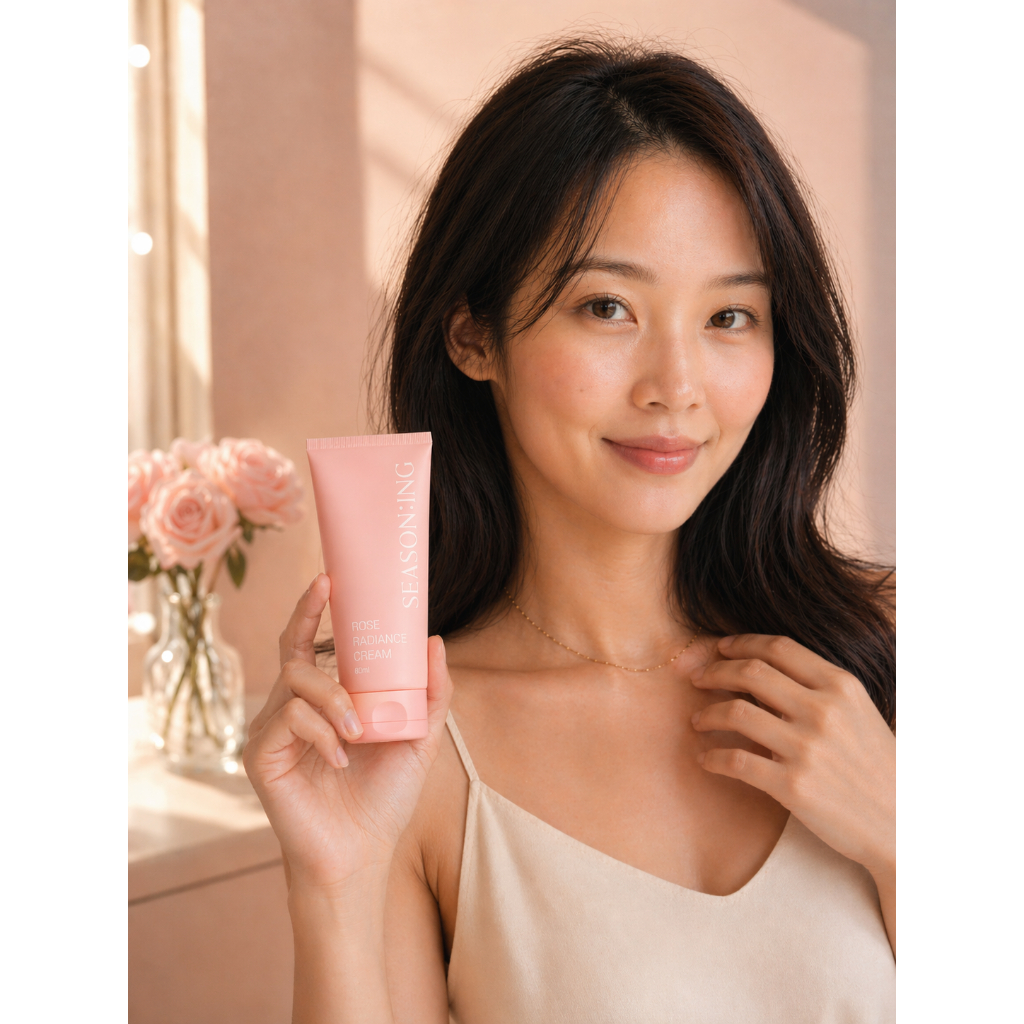 Rose Cream | SEASON:ING Kem Dưỡng Hoa Hồng 80ml | Niacinamide Rose Water Moisturizing K-Beauty