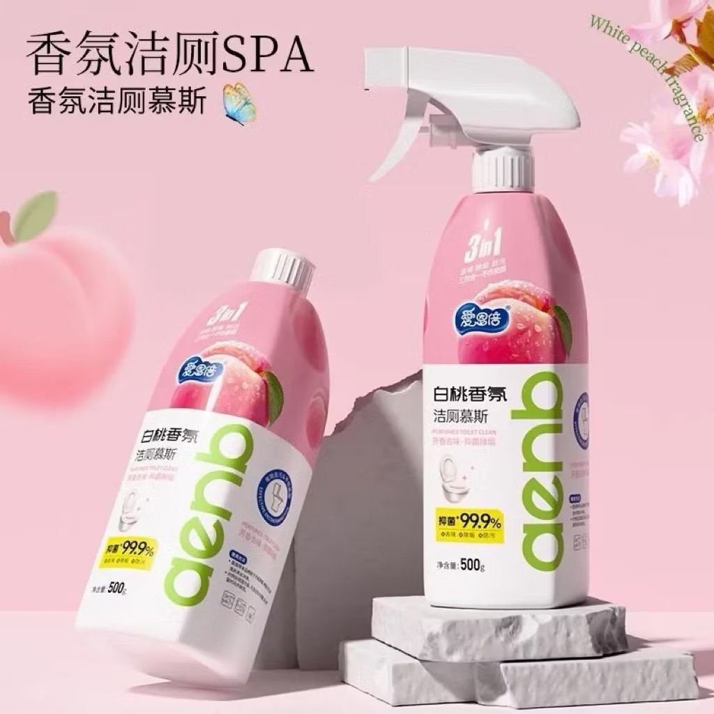 Chai Xịt Bọt Tuyết Tẩy Rửa Bồn Cầu (500ml) – Khử Mùi Ố Vàng, Diệt Khuẩn 99.9% Công Nghệ Sinh Học Cao Cấp