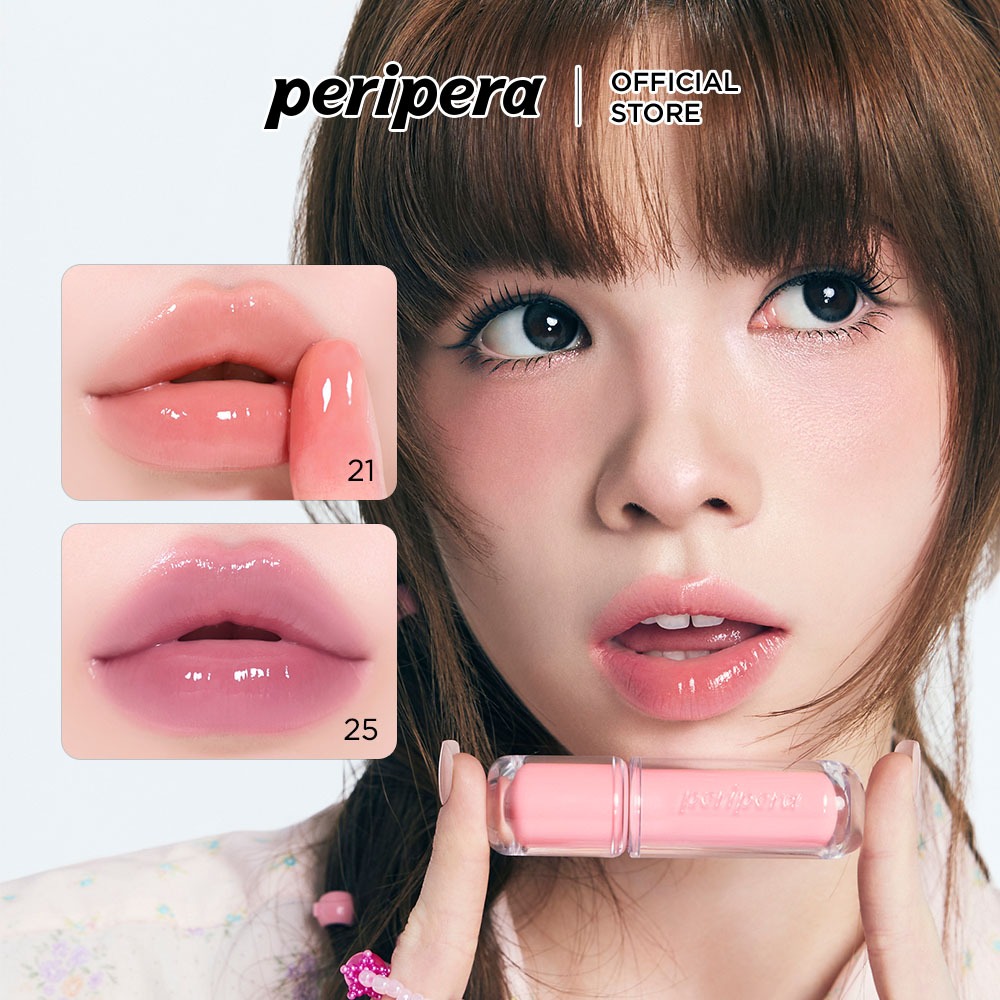 [PERIPERA] MỚI-❤️MOOD GLOWY TINT - 4G (Son bóng nước, Son bóng, Son dưỡng ẩm, Dầu môi bật màu) (AD)