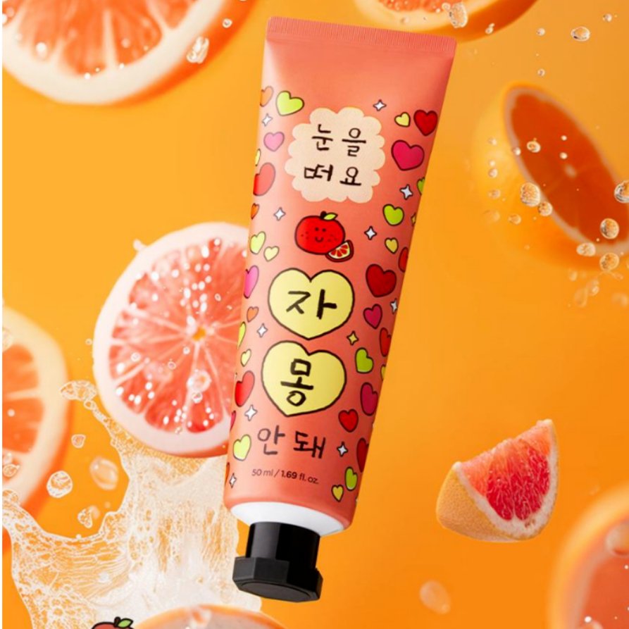 Kem dưỡng tay THE FACE SHOP Fruits Talk 50ml | Đào, Xoài, Dưa Hấu, Táo & Bưởi | Chăm sóc tay dưỡng ẩm | Hương thơm trái cây tươi | Bàn tay mềm mại & mịn màng | K-Beauty