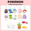 Túi xách sang trọng phẳng - ditto / slowpoke / magikarp / staryu / bonsly / dặm / gible / alcermie /