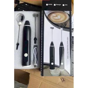 Máy Tạo Bọt Cafe Mini 3 Tốc Độ – Máy Đánh Trứng Cầm Tay Không Dây Cao Cấp, Có 2 Đầu Que Đổi Tiện Lợi