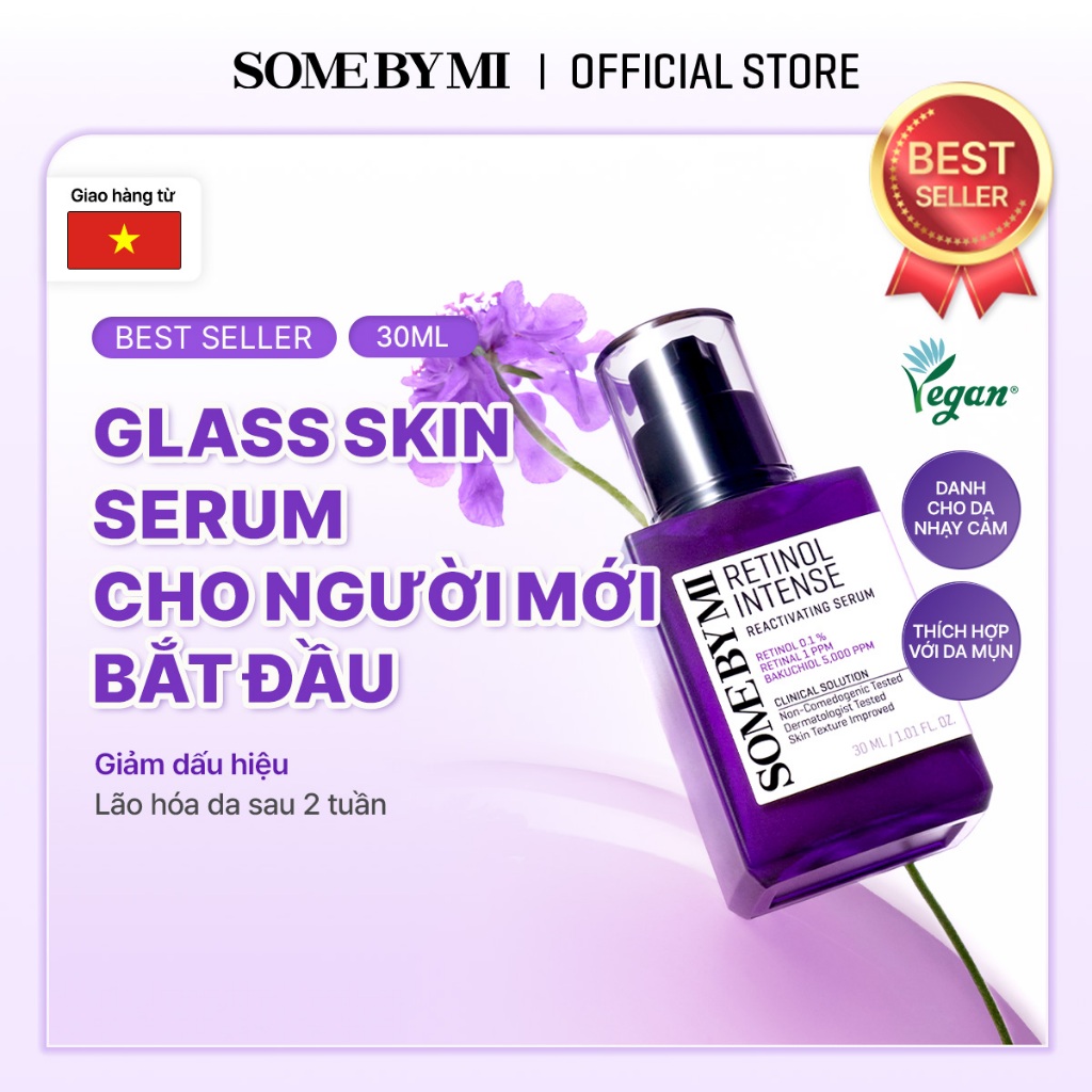 Serum Retinol 0.1% với Collagen và Peptide tái kích hoạt cường độ cao 30ml