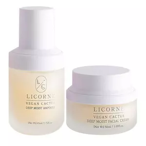 LICORNE Vegan Cactus Deep Moist Serum 45ml / Vegan Cactus Deep Moist Facial Cream 50ml
