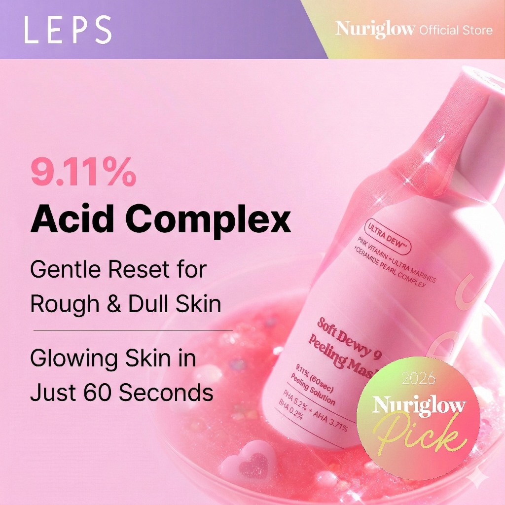 [LEPS] Mặt nạ lột da | PHA, AHA, BHA, Vitamin B12 | Gel Peeling Serum Wash-Off Mask, Brightening, Loại bỏ mụn trứng cá / mụn đầu đen, mụn đầu trắng (105ml)