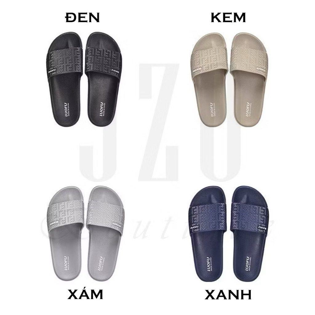 Dép đúc cao su non LUOFU nam, nữ( full tem, chính hãng). kiểu quai ngang