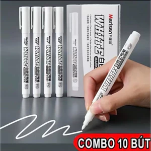 combo 10 cây bút lông dầu màu trắng, khô nhanh, bền màu viết trên mọi chất liệu