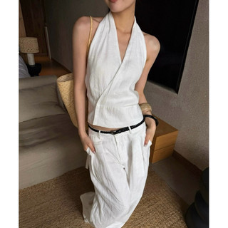 𝙈𝙄𝙉𝙃𝙀𝙀 𝙏𝙊𝙋 - Áo Yếm Linen Hở Lưng
