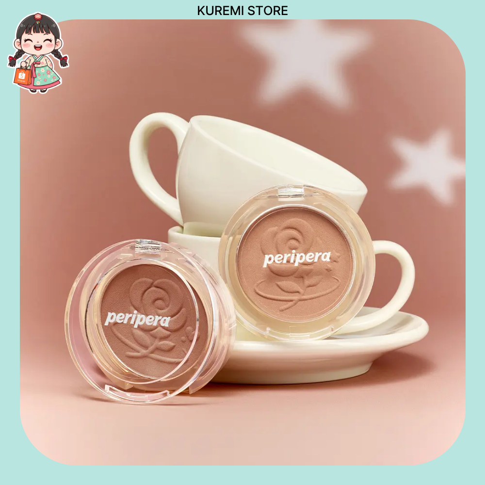 [Peripera] Phấn má hồng nguyên chất + phát sáng Pastel tự nhiên + (4.2g)