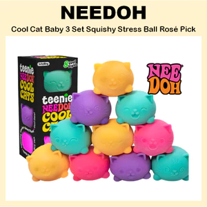 Cool Cat Baby 3 Set Squishy Stress Ball Slime Toy Rosé Pick Màu Sắc Ngẫu Nhiên