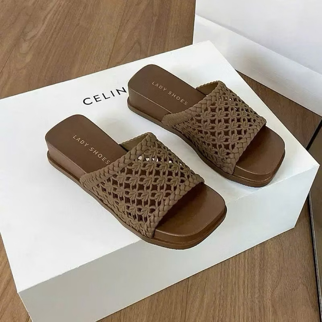 (Tăng 1 size) Dép Quai Ngang Nữ Đế Cao 4cm 909-16 – Dép Bánh Mì Siêu Nhẹ, Êm Chân, Chống Trượt, Hot Trend Mùa Hè
