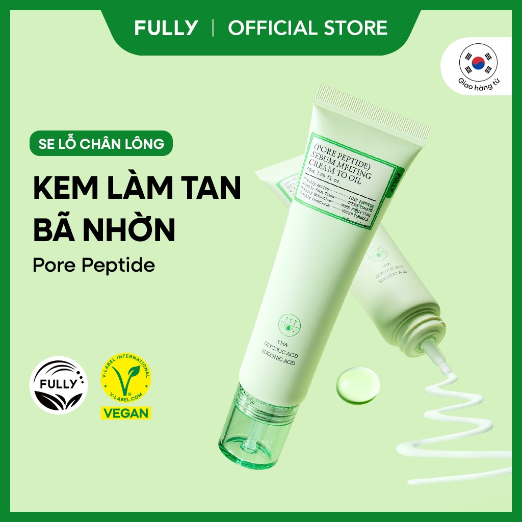 [FULLY Chính hãng] Fully Kem làm tan bã nhờn Pore Peptide 50ml | Chuyển từ dạng kem sang dầu | Tan bã nhờn sâu trong lỗ chân lông | BigBuy360 - bigbuy360.vn
