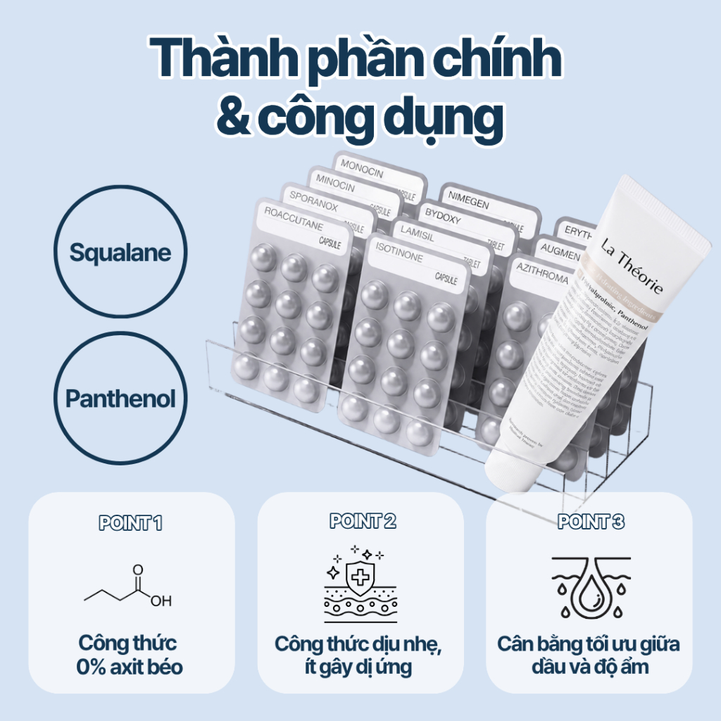 Kem Dưỡng Ẩm La Théorie Hydrating Gel Cream 60ml | Cho Da Mụn, Viêm Nang Lông & Da Nhạy Cảm