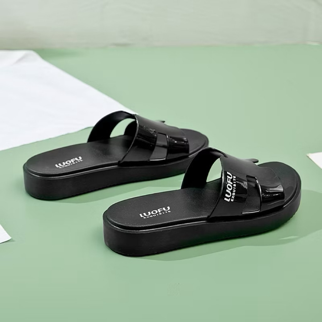 Dép lê nữ, quai ngang chính hãng LUOFU Size 35-40 chất liệu EVA êm mềm bền đẹp chống trơn trượt