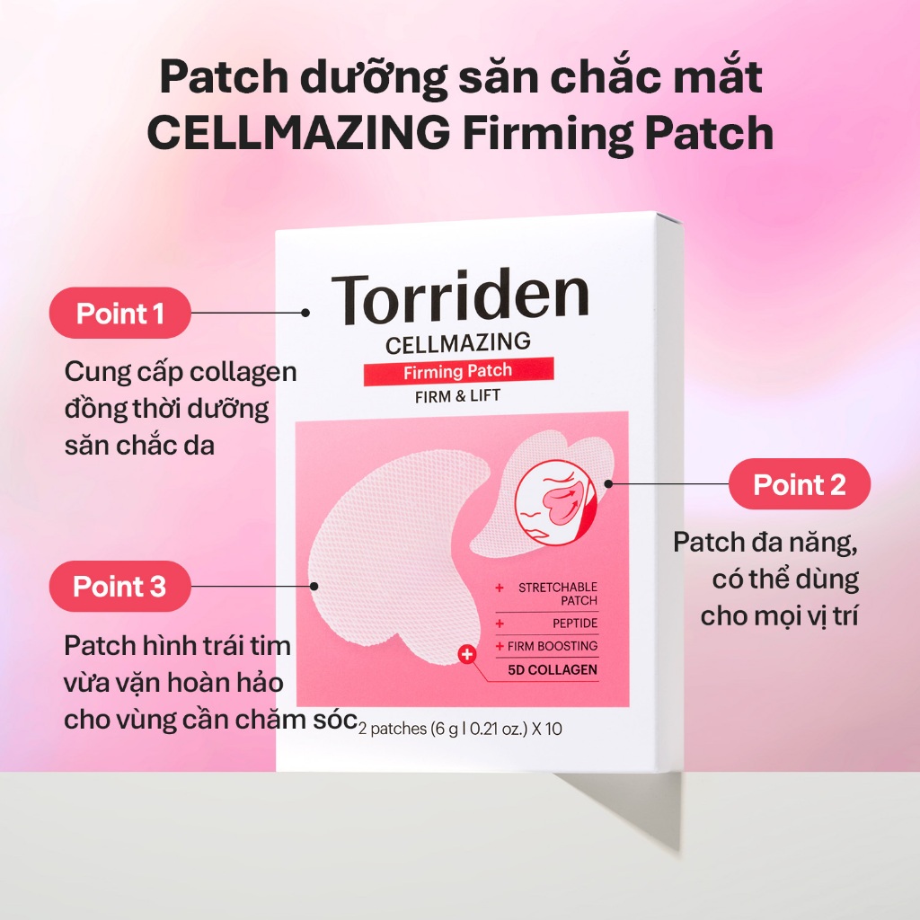 [Torriden Chính hãng] Patch dưỡng săn chắc mắt CELLMAZING Firming Patch