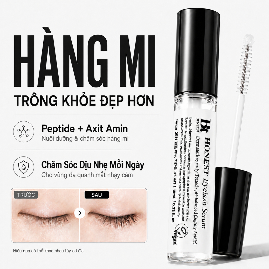 [Benton Official] Tinh chất dưỡng mi Honest - Sản phẩm kích thích mọc mi