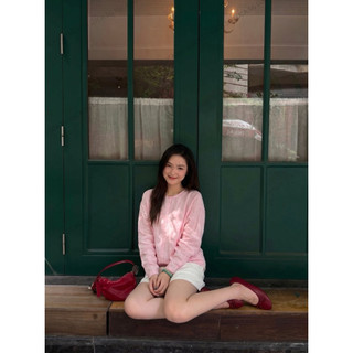 𝙉𝙄𝙀 𝙏𝙊𝙋- Áo Linen Cổ Tròn Tay Dài
