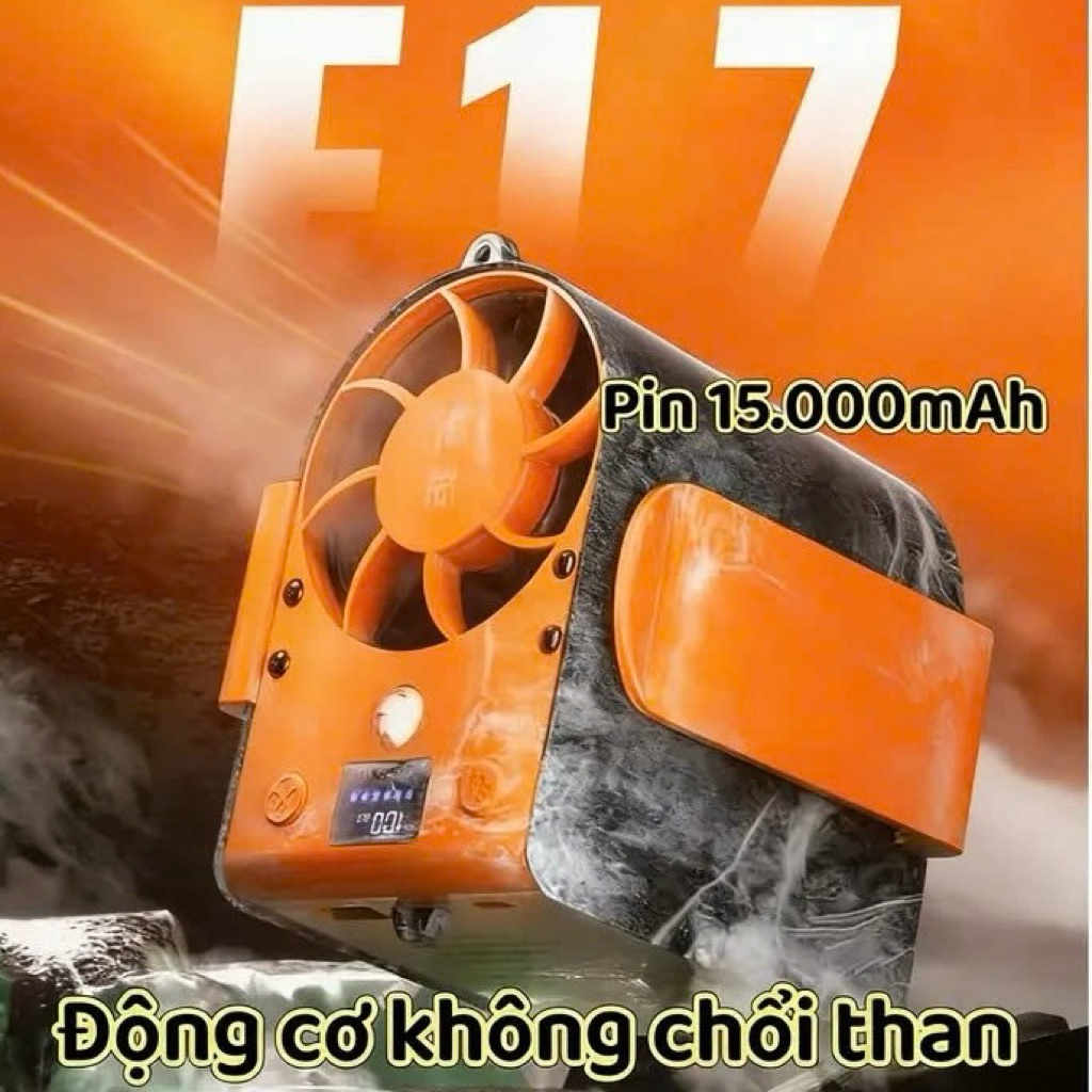 Quạt mini đeo thắt lưng, quạt đeo cổ tích điện Tirek F13 F17 pin dung lượng cao 15000mAh,BH 12 tháng