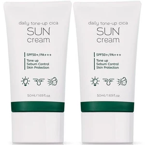 PRRETI 1 + 1 Kem chống nắng Cica Tone-Up hàng ngày SPF50 + PA + + + + 50ml