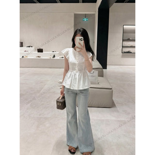𝙄𝙑𝙔 𝙏𝙊𝙋 - Áo Linen Tay Cánh Tiên