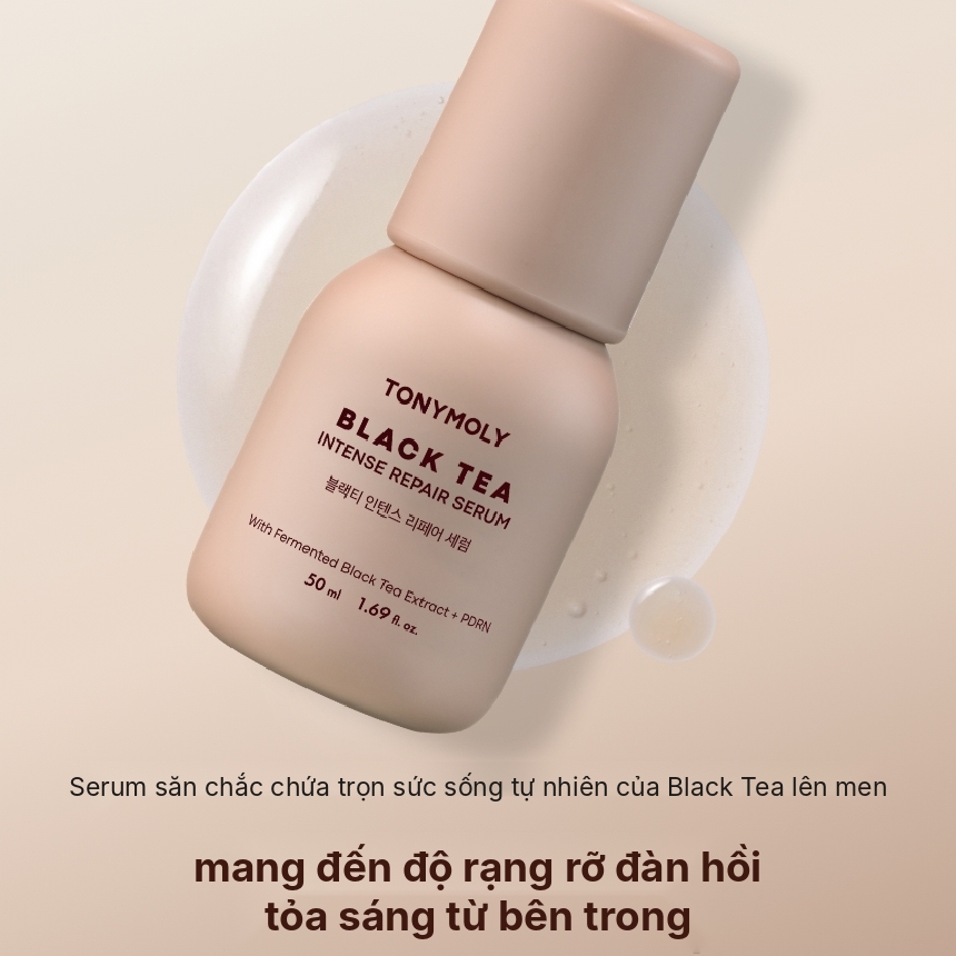 TONYMOLY Trà đen PDRN Intense Serum Dưỡng ẩm sâu Hàng rào da