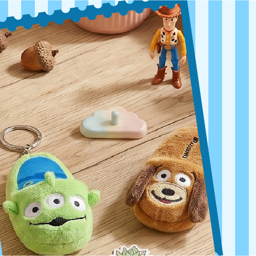 [DISNEY] Túi đựng dép mini Toystory quyến rũ 8cm (Alien / Smarty Pants / Slinky Dog / Hamm / Forky)