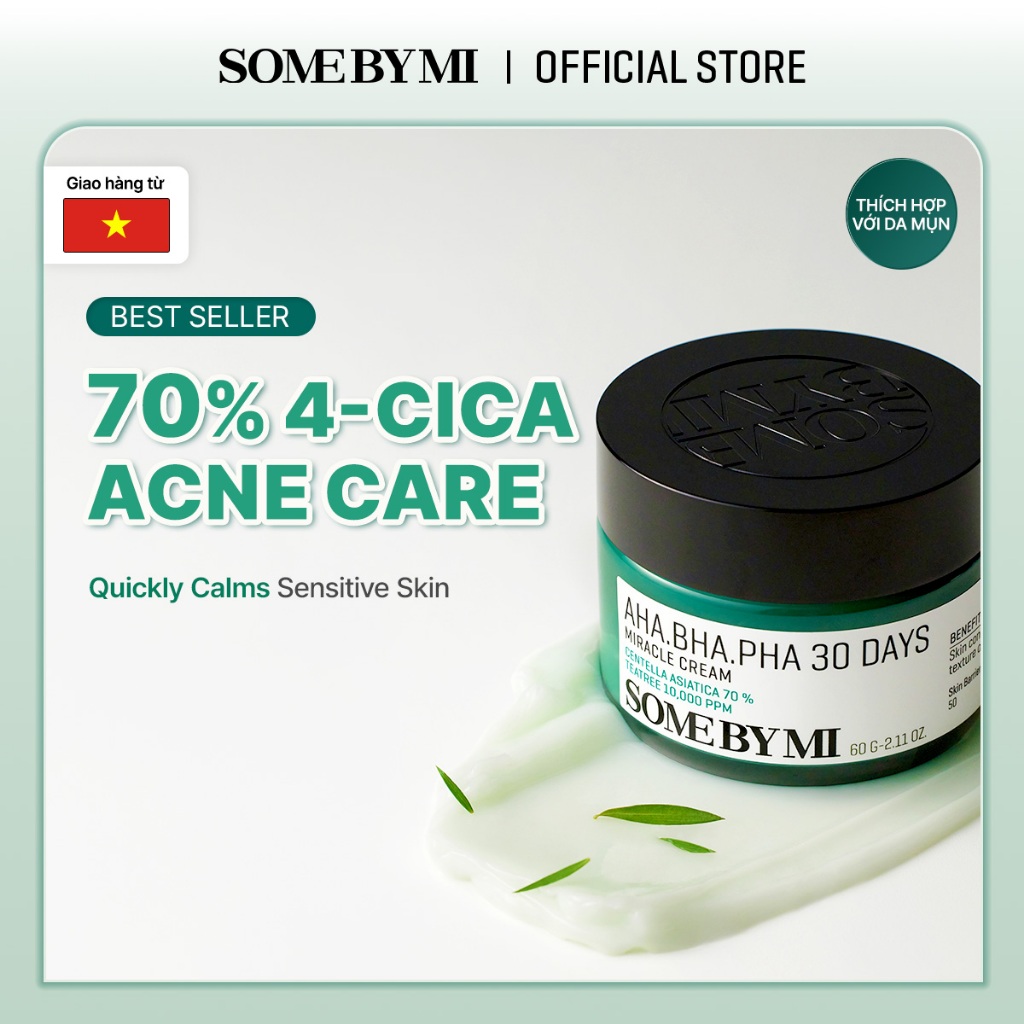 Kem Dưỡng Làm Dịu Da Mụn AHA-BHA-PHA 30 Days Miracle Cream 60g