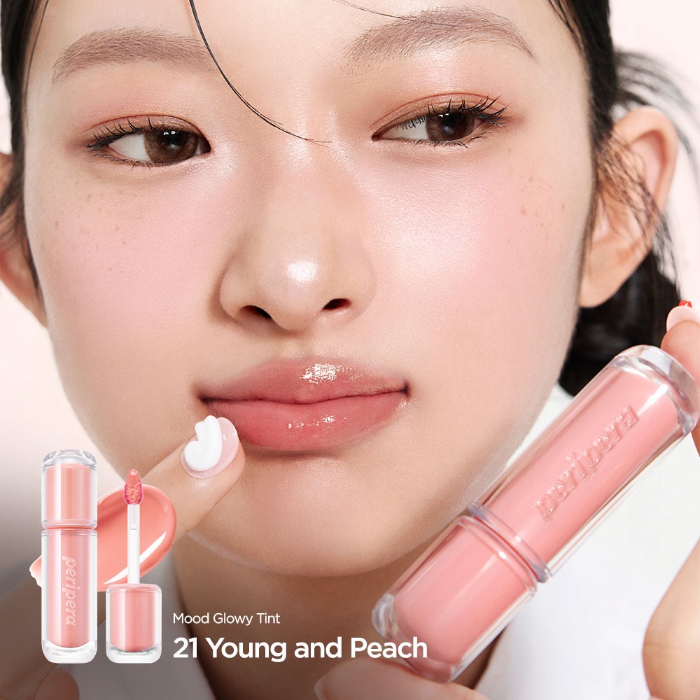 [PERIPERA] MỚI-❤️MOOD GLOWY TINT - 4G (Son bóng nước, Son bóng, Son dưỡng ẩm, Dầu môi bật màu) (AD)