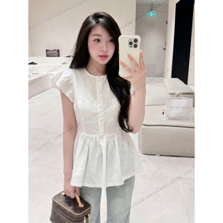 𝙄𝙑𝙔 𝙏𝙊𝙋 - Áo Linen Tay Cánh Tiên
