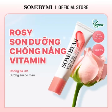 [SOMEBYMI] Son chống nắng Vitamin ngăn UV V10 HYAL LIP SUN PROTECTOR SPF15, ROSY