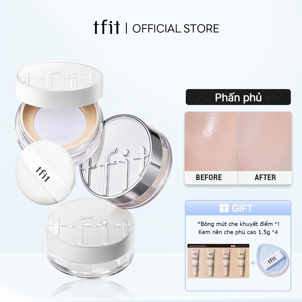 [TFIT Official] Phấn Phủ Kiềm dầu 24 giờ Chống mồ hôi Translucent Set Finishing Powder 7g Translucent Set Essential Powder 5g