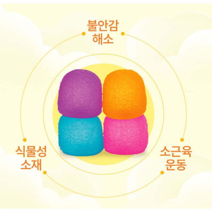 [NeeDoh] Cool Cat Baby 3 Set Squishy Stress Ball Slime Toy Rosé Pick Màu Sắc Ngẫu Nhiên