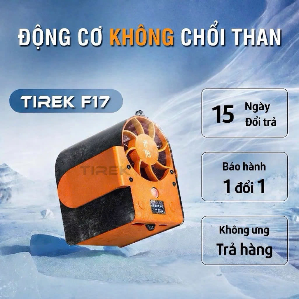 Quạt Mini Đeo Thắt Lưng Tirek F17 - Động Cơ Không Chổi Than - Quạt Làm Mát Lưng. Chạy 12-32h. Dung Lượng Chuẩn 15000mAh