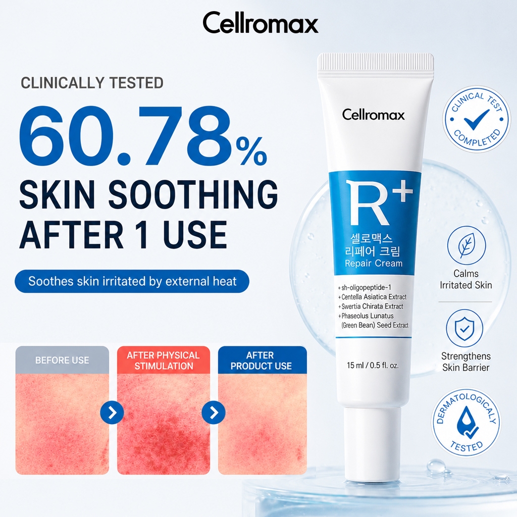 [Cellromax] Kem sửa chữa 15ml | Kem phục hồi sau sản phẩm, EGF & Chăm sóc điểm đa năng | K-Beauty từ Hàn Quốc