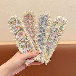 Băng Đô Miếng Dán Viền Ren Kiểu Mới Hoạ Tiết Hoa Gọn Gàng Tóc Con Dễ Thương Tiện Dụng